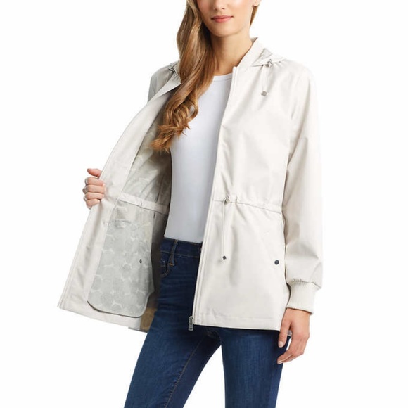 Bernardo Ladies' Ruffle Hem Jacket Light Beige - Picture 5 of 6
